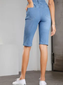 Bermuda en jean ceinture haute