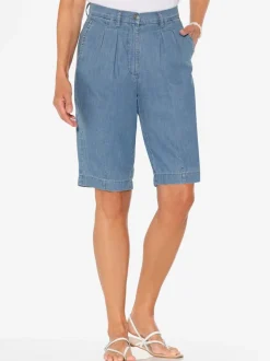 Bermuda en jean pinces tendance