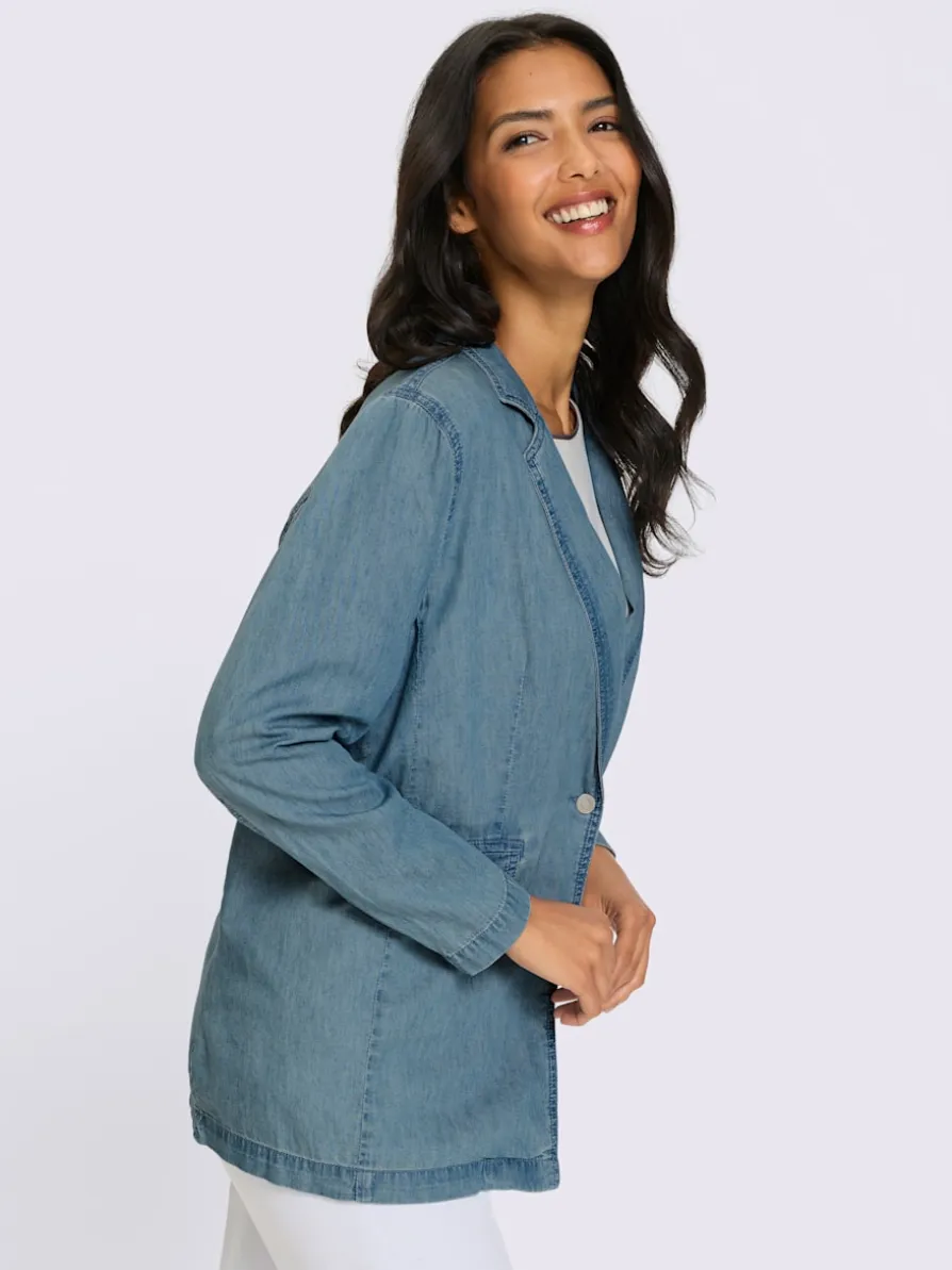Blazer en jean denim doux
