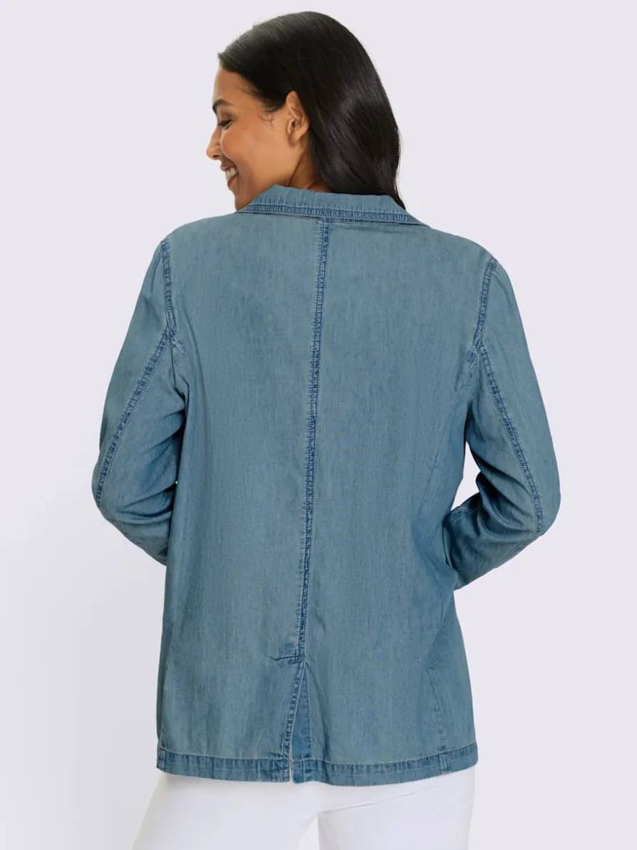 Blazer en jean denim doux