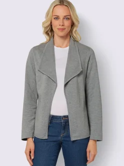 Blazer en jersey coupe ouverte affinante