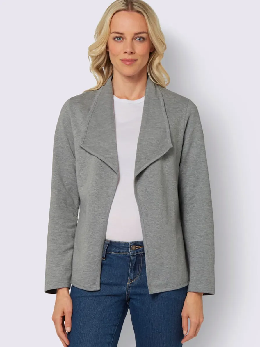 Blazer en jersey coupe ouverte affinante