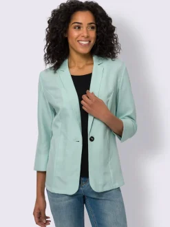 Blazer imitation lin