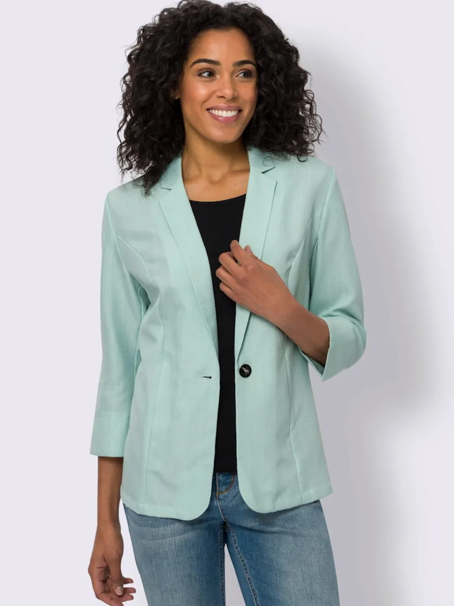Blazer imitation lin