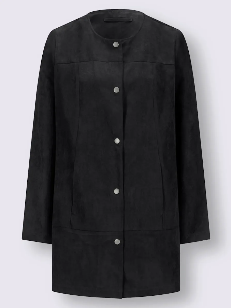 Blazer long toucher velouté