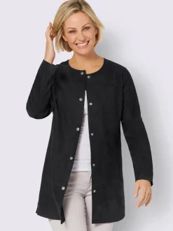 Blazer long toucher velouté