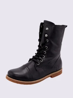 Bottines à lacets cuir nappa de vache