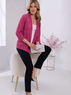 Cardigan fil avec paillettes incrustées