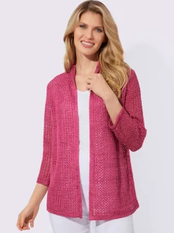 Cardigan fil avec paillettes incrustées
