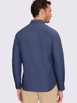 Chemise à manches longues poche poitrine boutonnée