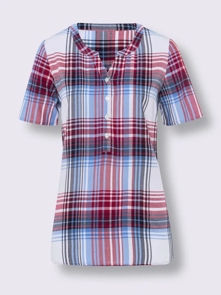 Chemisier à carreaux pure viscose