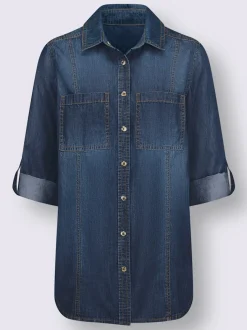 Chemisier en jean pur coton