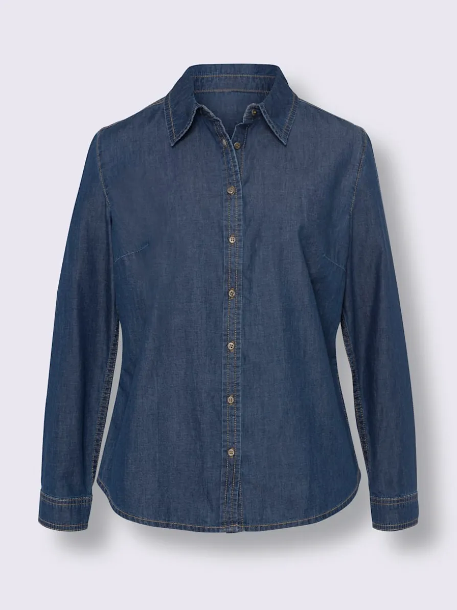 Chemisier en jean pur coton