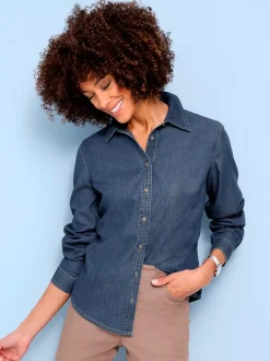 Chemisier en jean pur coton