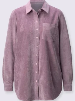 Chemisier long velours fin