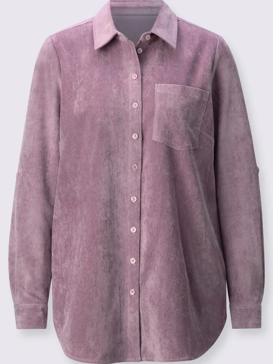 Chemisier long velours fin