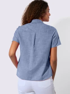 Chemisier à manches courtes 50% coton