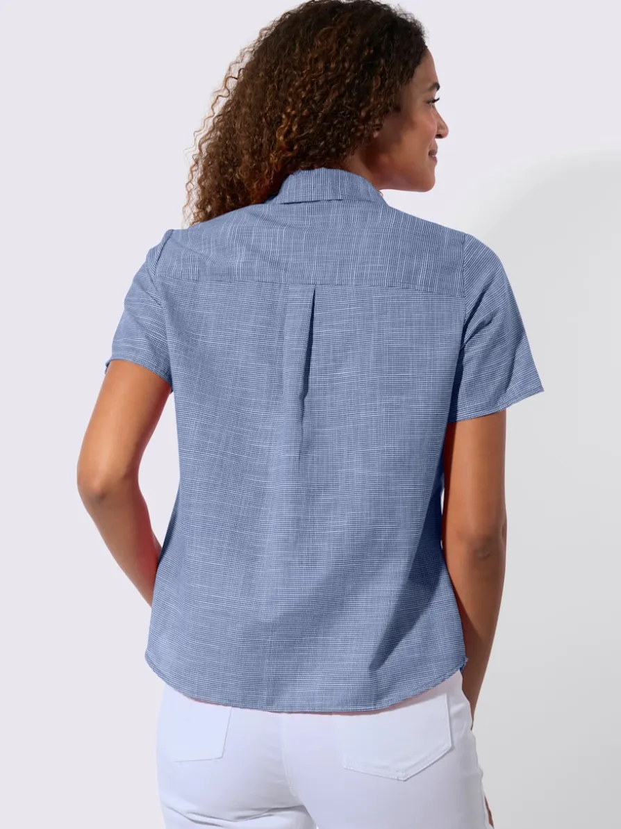 Chemisier à manches courtes 50% coton