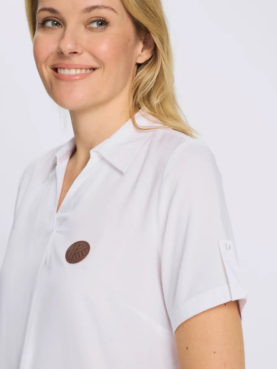 Chemisier à manches courtes pure viscose