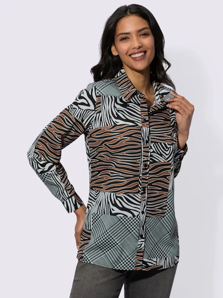 Chemisier motif patchwork