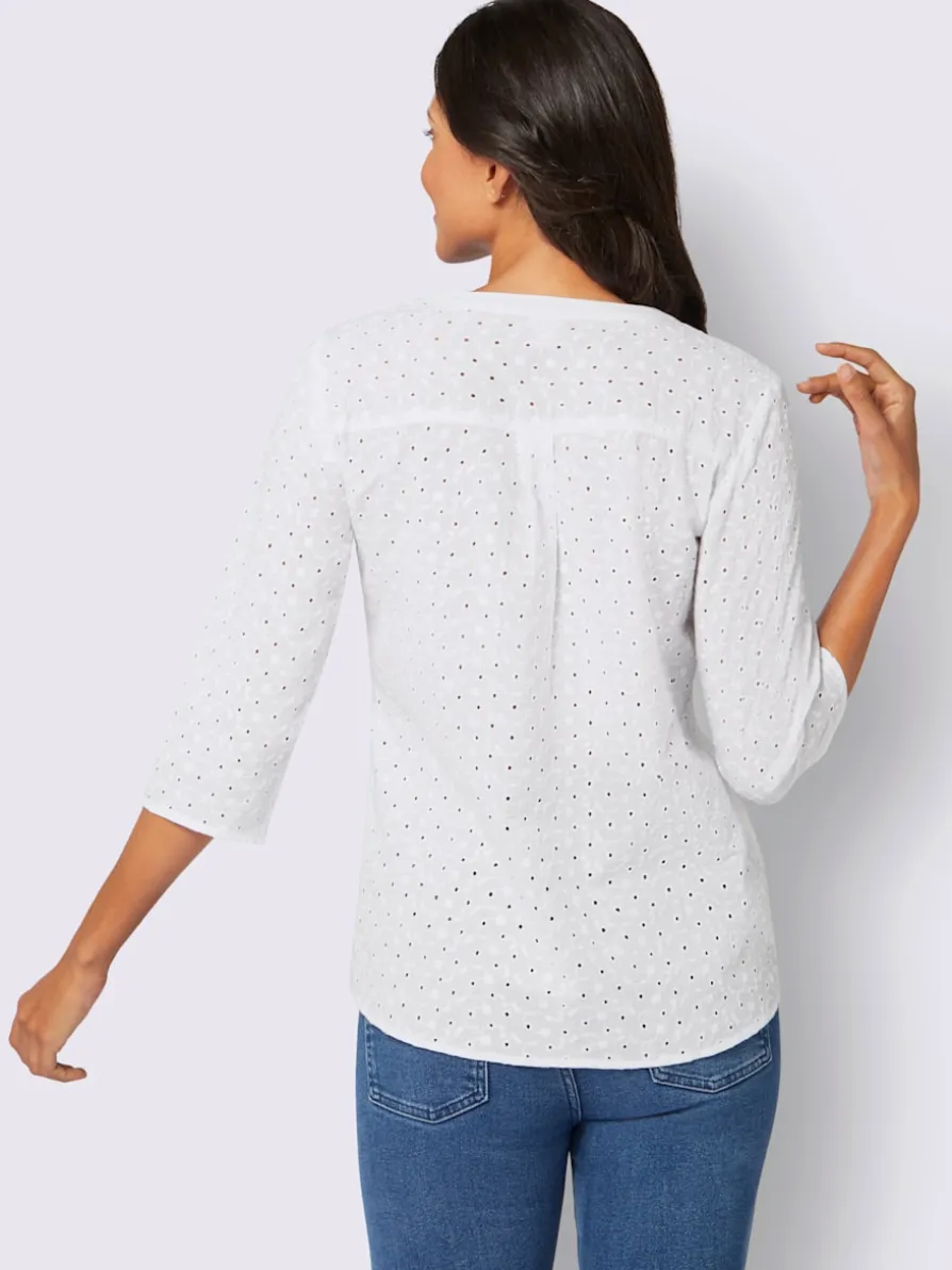 Chemisier superbe broderie ajourée