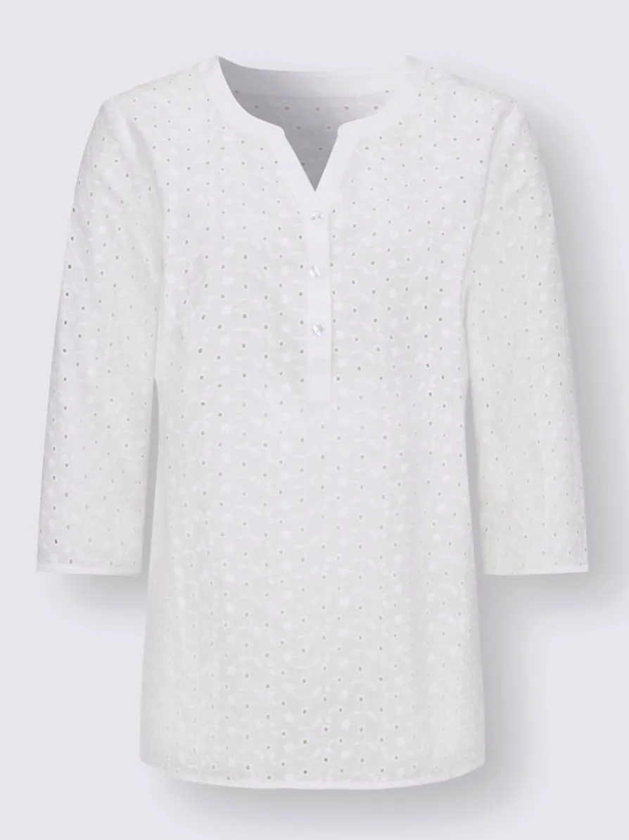 Chemisier superbe broderie ajourée