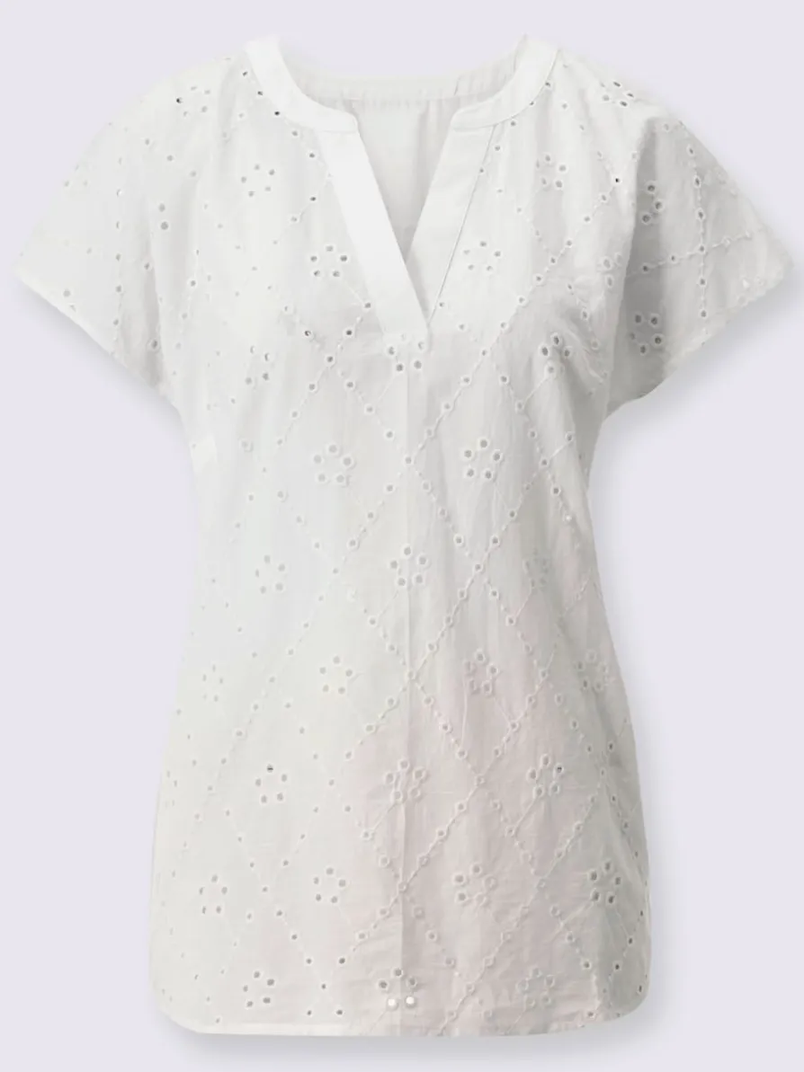 Chemisier superbe broderie ajourée