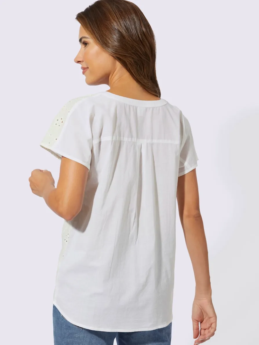 Chemisier superbe broderie ajourée