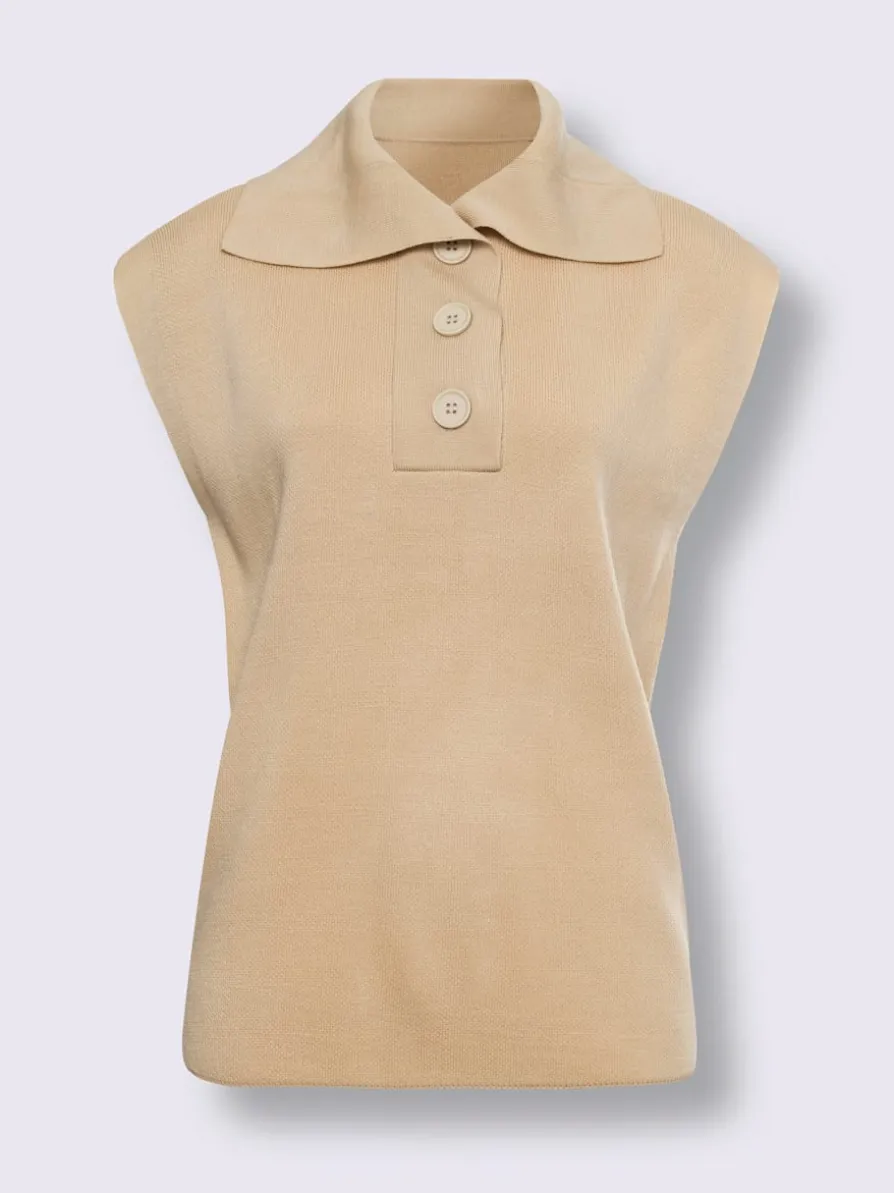 Débardeur en tricot coupe décontractée aux épaules