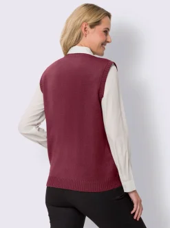 Débardeur en tricot 2 poches plaquées