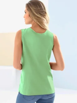 Débardeur féminin tendance avec encolure arrondie