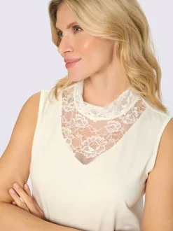Débardeur superbe empiècement en dentelle