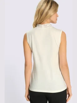 Débardeur superbe empiècement en dentelle