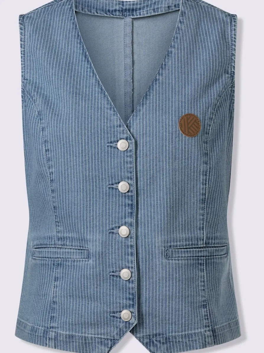 Gilet en jean denim doux