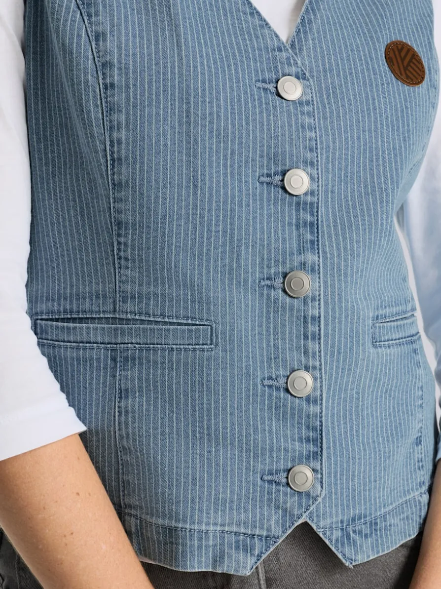 Gilet en jean denim doux