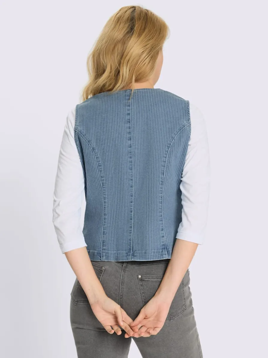 Gilet en jean denim doux