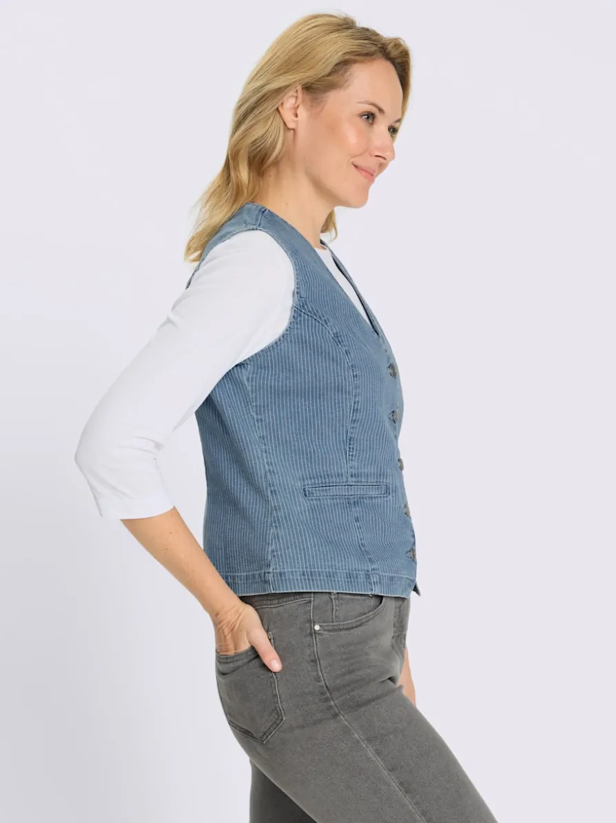 Gilet en jean denim doux