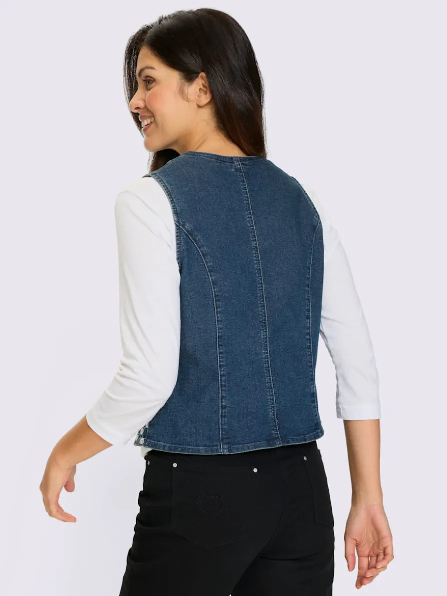 Gilet en jean denim doux