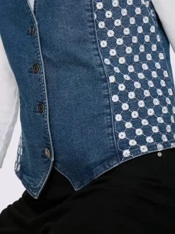 Gilet en jean denim doux