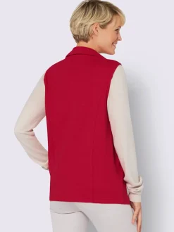 Gilet en jersey joli aspect côtelé