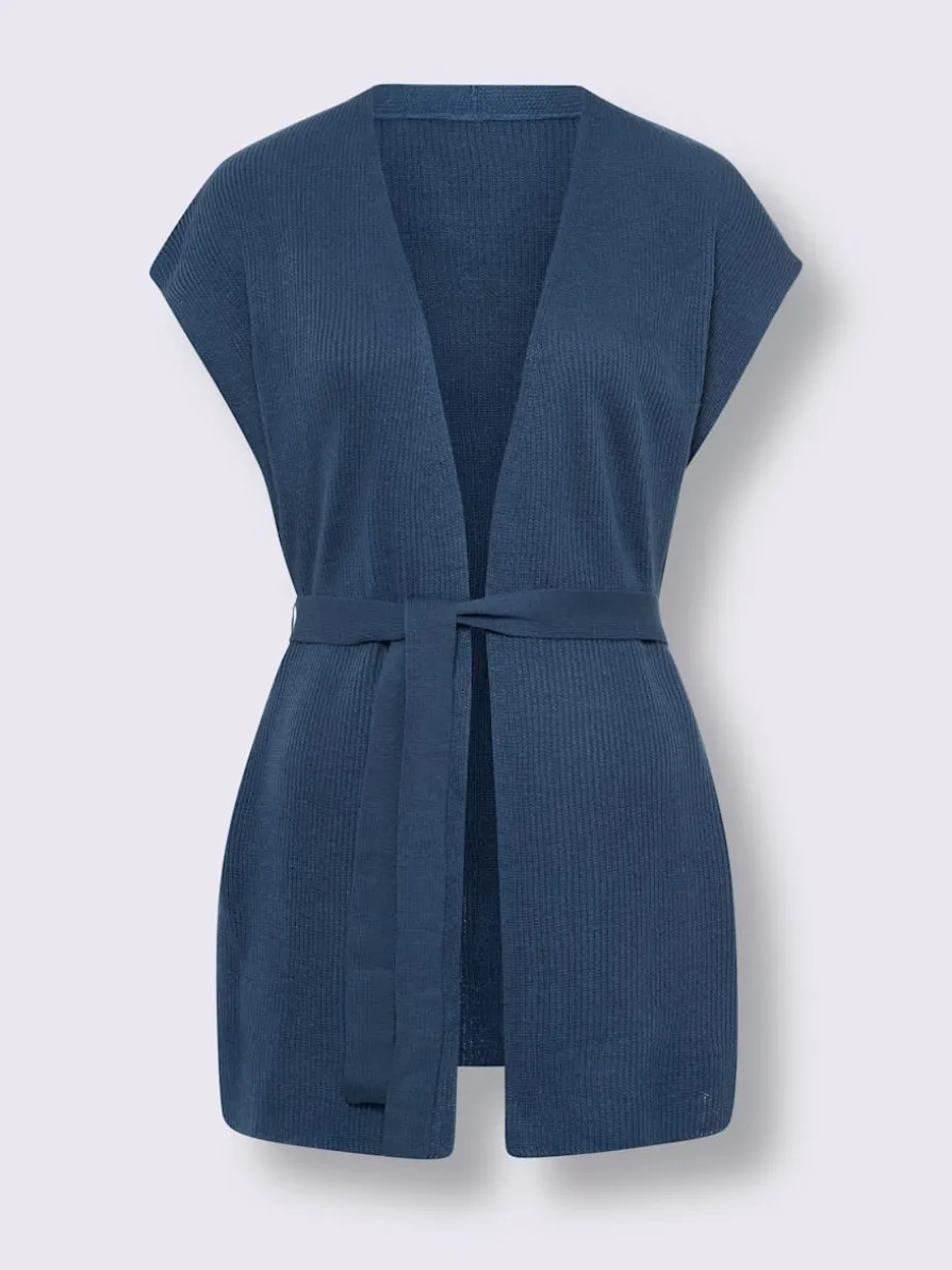 Gilet en tricot ceinture amovible