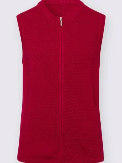 Gilet en tricot motif tricoté délicat