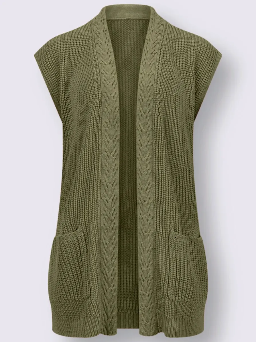 Gilet en tricot poches plaquées