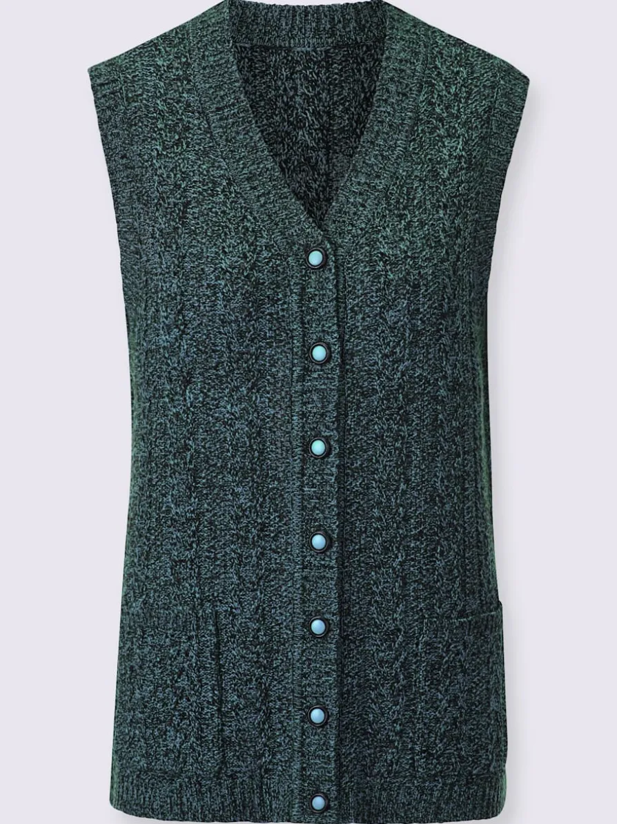 Gilet en tricot tricot chiné