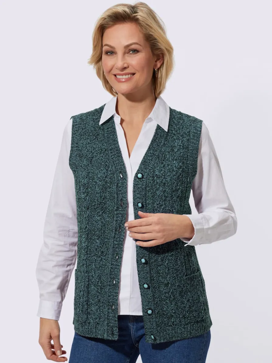 Gilet en tricot tricot chiné