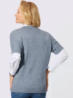 Gilet en tricot tricot chiné