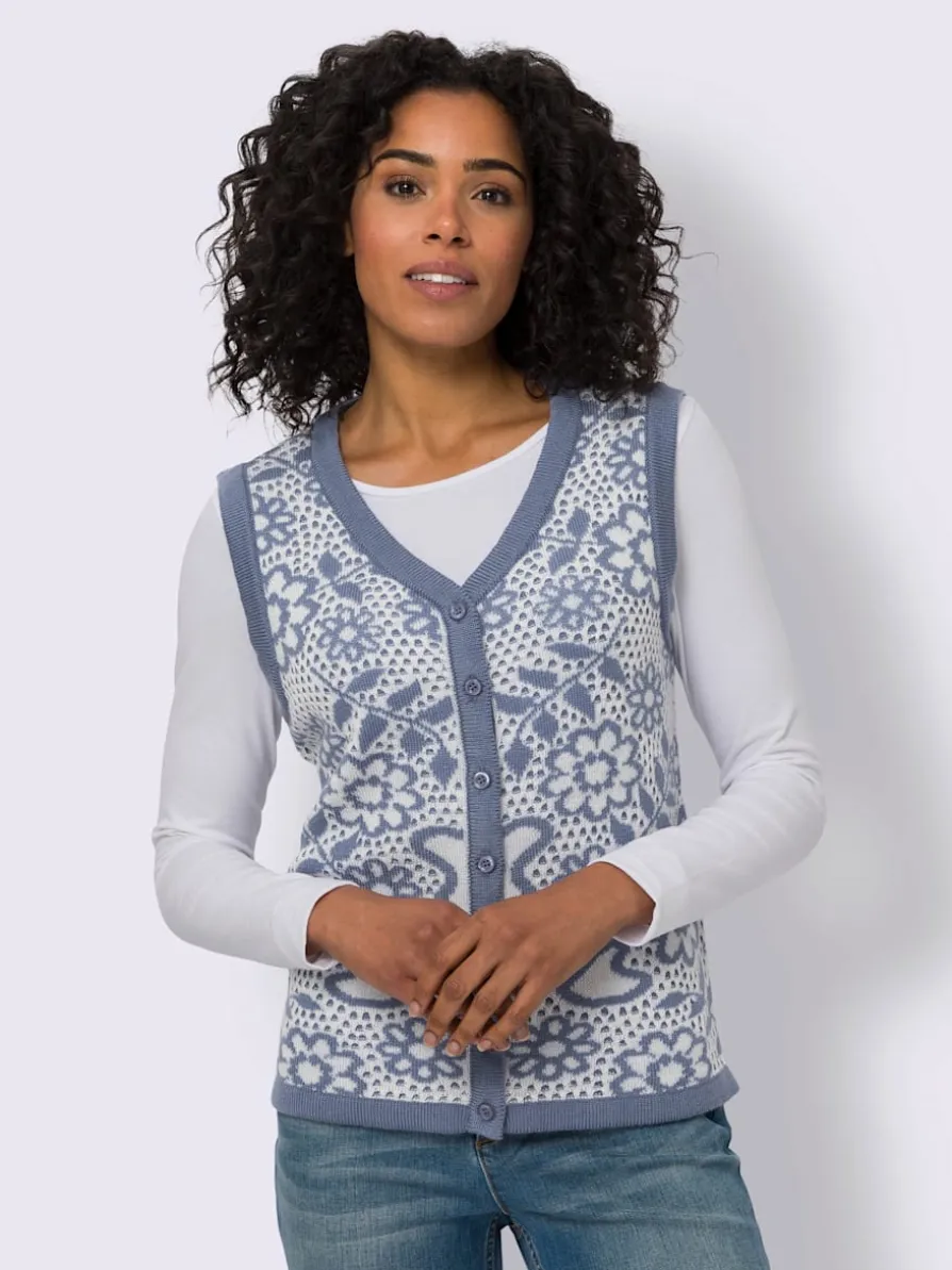 Gilet en tricot tricot jacquard de qualité