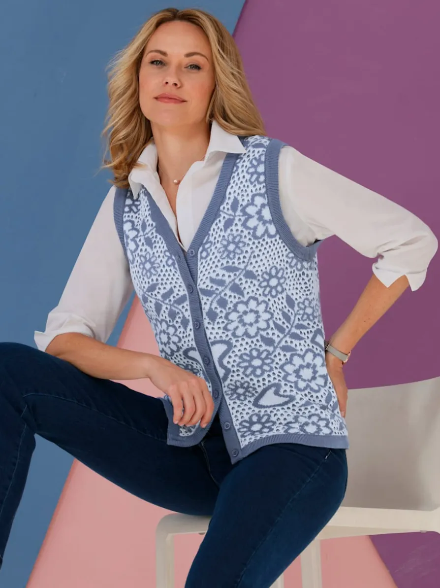Gilet en tricot tricot jacquard de qualité