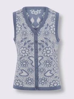 Gilet en tricot tricot jacquard de qualité