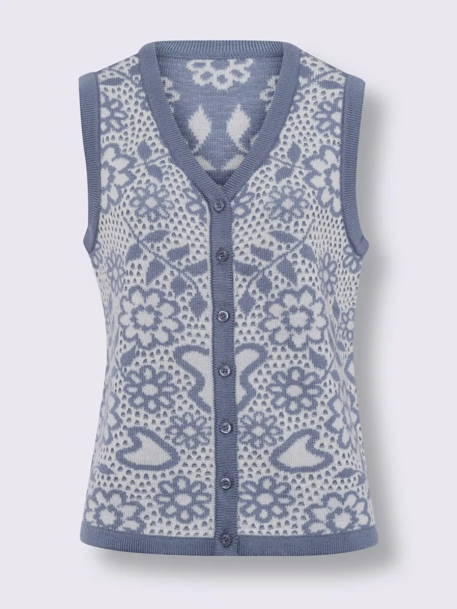 Gilet en tricot tricot jacquard de qualité